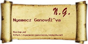 Nyemecz Genovéva névjegykártya